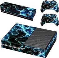 UUShop Protective Vinyl Skin Decal Cover for Microsoft Xbox One Console wrap Sticker Skins with Two Free Wireless Controller Decals Lightnings(NOT for One S or X)