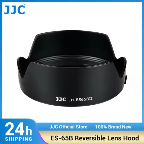 JJC ES-65B Reversible Lens Hood Compatible with Canon RF 50mm F1.8 STM Lens for Canon EOS R RP Ra R3