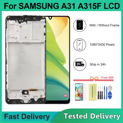 Tested A31 Lcd For Samsung A31 A315 Display Touch Screen Digitizer Assembly For Samsung A31 A315F SM