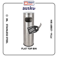 FT1A Dustbin | 28L | Stainless Steel Bin | Lobby Bin | Trash Bin | Ashtray Bin | Outdoor Bin