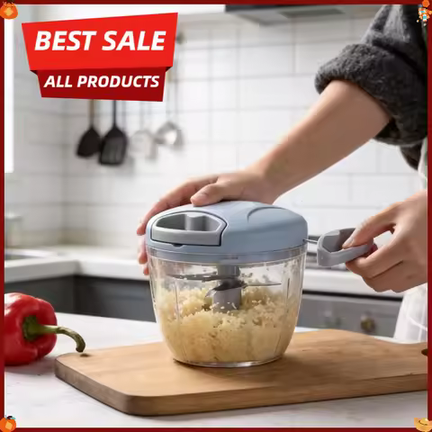 2026 Hot Selling Manual Garlic Puree Grinder Rope Type Food Processor Baby Food Aid Tool Garlic and 