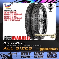 TAYAR MOTORSIKAL CONTINENTAL CONTI-CITY TUBELESS TYRE 2.75,275,70,80,90 - 17,18 (SAME FACTORY W/ ORI