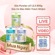 Purelac formula milk powder No. 1,2,3 800gr can Helps your baby develop comprehensively New Zealand 