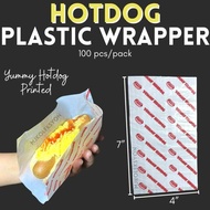 Hotdog Plastic Wrapper 100Pcs Ff9