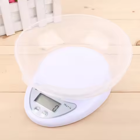 With Tray 5kg Portable LED Digital Scale Scales Food Balance Measuring Weight Kitchen Scales Small S