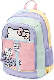 Hello Kitty Backpack, 3 Compartments and Inner Pockets, Water Bottle Pockets, Padded Back and Should