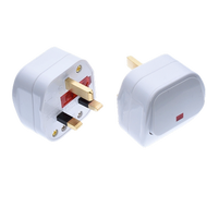 Mains Plug Top With on/off Switch 13A 250V Amp Fused 3 Pin Switched Neon Light UK Plug Electrical Socket Plug Adapter Household Appliance Power Sockets