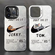 Casing couple case all types Cute Cartoon T0M and Jerry for iphone 11 XR 7 8 Plus 12 13 14 15 Pro Ma