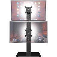 Dual Monitor Stand - Vertical Stack Screen Free-Standing Monitor Riser Fits Two 13 to 34 Inch Screen