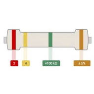 Carbon Film Resistor DIP 1/4W Color Ring 5% Precision 2.4M/2.7M/3M/3.3M/3.6M/3.9M