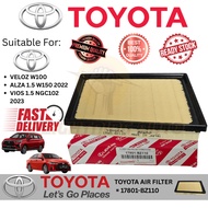 (17801-BZ110) AIR FILTER TOYOTA VELOZ W100/101 22'~/ VIOS 1.5 NGC102 23'~ PD ALZA 1.5 D27A W150 22'~