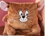 TOM & JERRY/ TOM AND JERRY/貓和老鼠毛絨玩具抱枕毯子睡覺公仔二合一