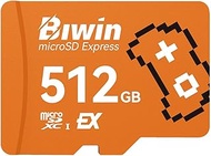 Biwin Amber ME300 microSD Express Card, 512GB, 900MB/s Read, 800MB/s Write, Compatible with Nintendo