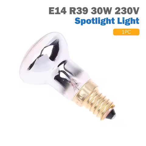 1Pc Replacement Lava Lamp E14 R39 30W 230V Spotlight Screw In Light Bulb Clear Reflector Spot Light 