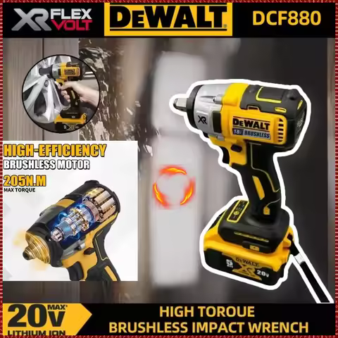 Dewalt DCF880 Cordless Electric Wrench Brushless Impact Wrench Detachable Tire 205NM High-speed Powe