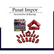 MERAH Lugnut D1 Spec 1.5 Red Fastener Nut Bolt Red Spec D1 Lug Nut/