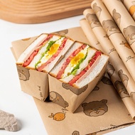 Sandwich Wrapping Paper Household Cutable Burger Rice Ball Breakfast Bento Burrito Packaging Box Bak