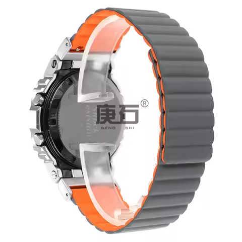 Silicone Double sided Magnetic watchband Strap For Casio GMW-B5000 GMWB5000 GM-B2100