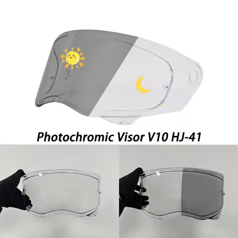 For HJC V10 HJ-41 Motorcycle helmet Photochromic Visor Anti-UV PC visor Lens V10 hromic Smoke Dark R