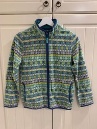 日本購入 Uniqlo 童裝 綠色花紋 保暖 刷毛 外套 搖粒絨