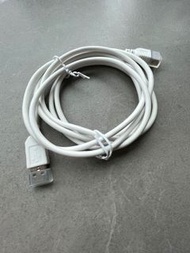 音響電腦電視白色USB線一條 兩邊不同USB頭 Apple Sony Samsung LG AV Hifi Computer Cable 2M長