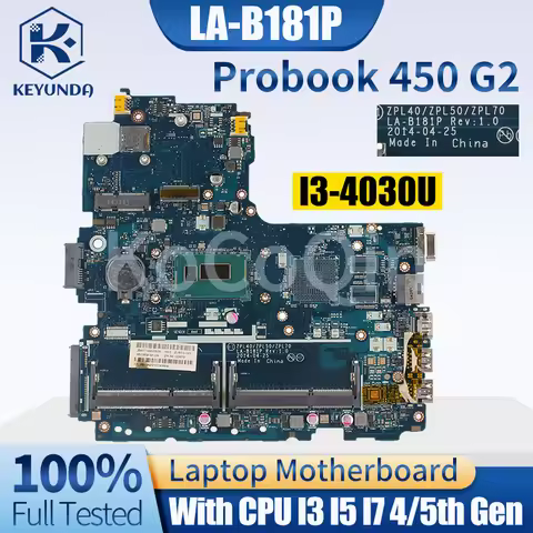 For HP Probook 440 450 G2 Notebook LA-B181P 799548-001 799962-001 799552-601 782636-001 I3 I5 I7 4/5