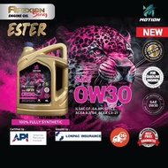 Sarawak-Ready Stock MOTION Ester Apexion API SP Fully-Synthetic Engine Oil (0W30/4L)