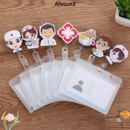 ANXSUN3 ID Badge Holder Cartoon Name Tags Retractable Nurse Doctor Badge Holders