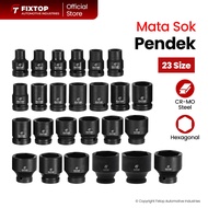 MATA FIXTOP Short Socket Bit 8-46mm Socket Wrench 1/ 2 Inch 6PT Impact Socket