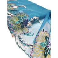 220MM Floral Design Embroidery Lace Border Lace Wedding Sewing Fabric Baju Kurung DIY Kain Renda Kahwin Borong [1 Yard]