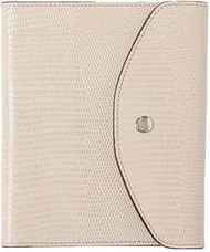 Cubadis Tofu & Roadstone Genuine Leather Notebook Cover "Lizard" 3.9 x 5.9 inches (10 x 15 cm), Ecru