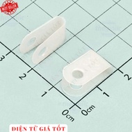 [100 Pieces]- Electronic White U-Shaped 3.3mm Wire Fixing Clip 886