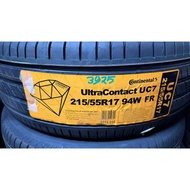 215/55R17 CONTINENTIAL UC7 TYRE 215/55R17 UC7 SUITABLE FOR TOYOTA CAMRY, HONDA ACCORD