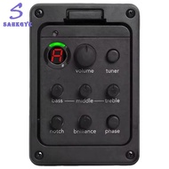 Guitar Pickups 201 for Fishman Compatible 4 Band Acoustic Guitar Pickup Preamp EQ Tuner Mic Blend Pr
