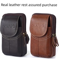 wallet for man dompet lelaki Mobile Phone Bag Men's Genuine Leather Men's Waist Bag Construction Sit