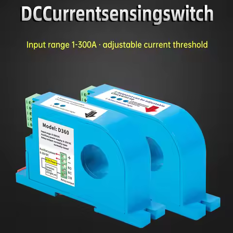 DC Current Sensing Switch 0-50A/0-100A Perforated DC Ampere Switch Din DC Current Sensor Induction S