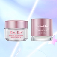 ELLEN ELLA Mitra Pemutih Bercahaya moisturizer 30g + Tone Up Cream 50g niacinamide krim wajah pemuti