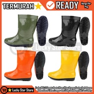 HIJAU Fusha 802-2 Boots Shoes Rubber Material Black Orange Yellow Green Mud Resistant Plantation Ant