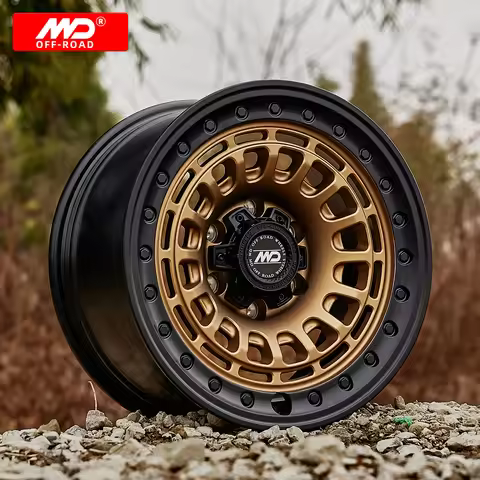 MD car wheels Two Tone Bronze Black Beadlock Forged wheels Offroad Wheels truck wheels 17/18Inch 6x1