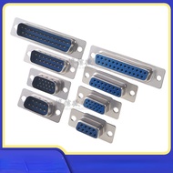 Welding Wire Type DB9 Head Blue Rubber Serial Port Socket DB-15 DB-25 DB-37 Male Head Female Head RS