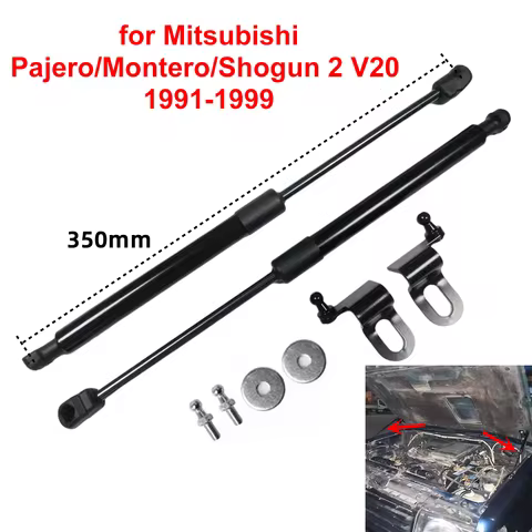 2Pcs for Mitsubishi Pajero 2 Montero Shogun V20 NH NJ NL 1991-1999 Car Front Engine Bonnet Hood Gas 
