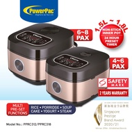 PowerPac Multi-Purpose Digital Rice Cooker 1.5L/1.8L with Non-stick Inner Pot (PPRC312/PPRC318)