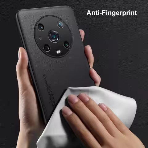 Luxury PU Leather Case For Honor Magic 4 Pro 4Pro 5G Back Cover Silicone Shockproof Protection Phone