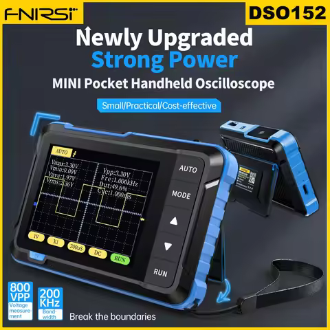 FNIRSI DSO152 Mini Handheld Digital Oscilloscope 2023 Latest Version 2.5MSa/s 200KHz Analog Bandwidt