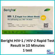 BERIGHT HIV RAPID SELF TEST KIT (WHOLE BLOOD) 1's (HIV-1/HIV-2)