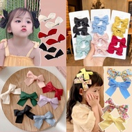 2Pcs Hair Clip Korean Fashion Cute Cartoon Bow Hair Clip Bangs Clip Ribbon Hairclip Hair Clip for Ki