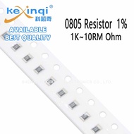 (100pcs) 0805 SMD Resistor 1K~10M 1% 1/8W 1.8K 1.5K 2.2K 6.8K 10K 33K 47K 68K 100K 220K 330K 470K 68