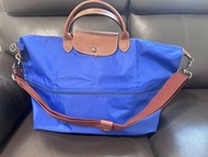 Longchamp 尼龍手袋 藍色 (可擴展旅行袋）