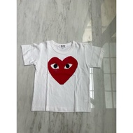 Preloved tshirt kids children's t-shirt Comme Des Garcons CDG Play size 4 100% original authentic