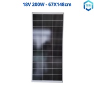 TẤM PIN NĂNG LƯỢNG MẶT TRỜI MONO 18V 200W 67x148cm - TEKI